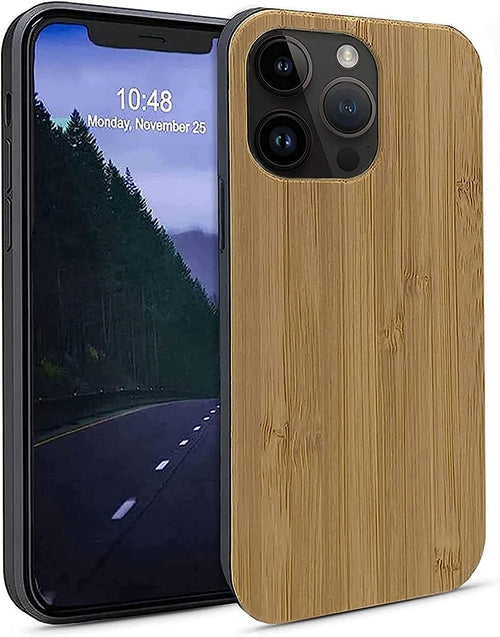 Gemi-Case For iPhone 14 Pro Max Bamboo Case Wooden Case