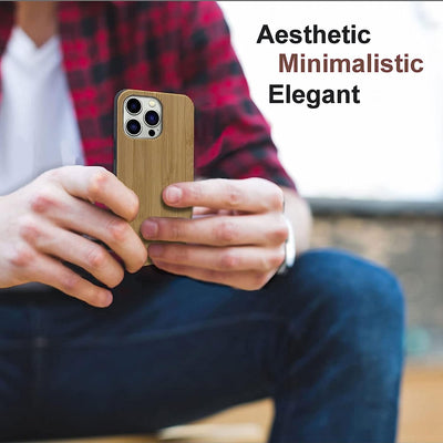 Gemi-Case for iPhone 14 Pro Bamboo Wooden Case