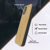 For Iphone 14 Real Wood Hybrid Case w/ Inner TPU - Bamboo