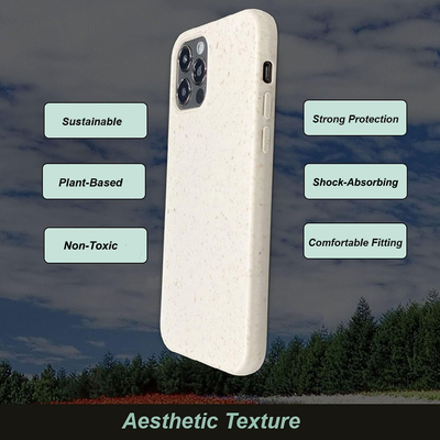 For Iphone 14 Plant Based Naturally Speckled Case - Ivory White