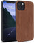 For Iphone 14 Real Wood Hybrid Case w/ Inner TPU - Rosewood