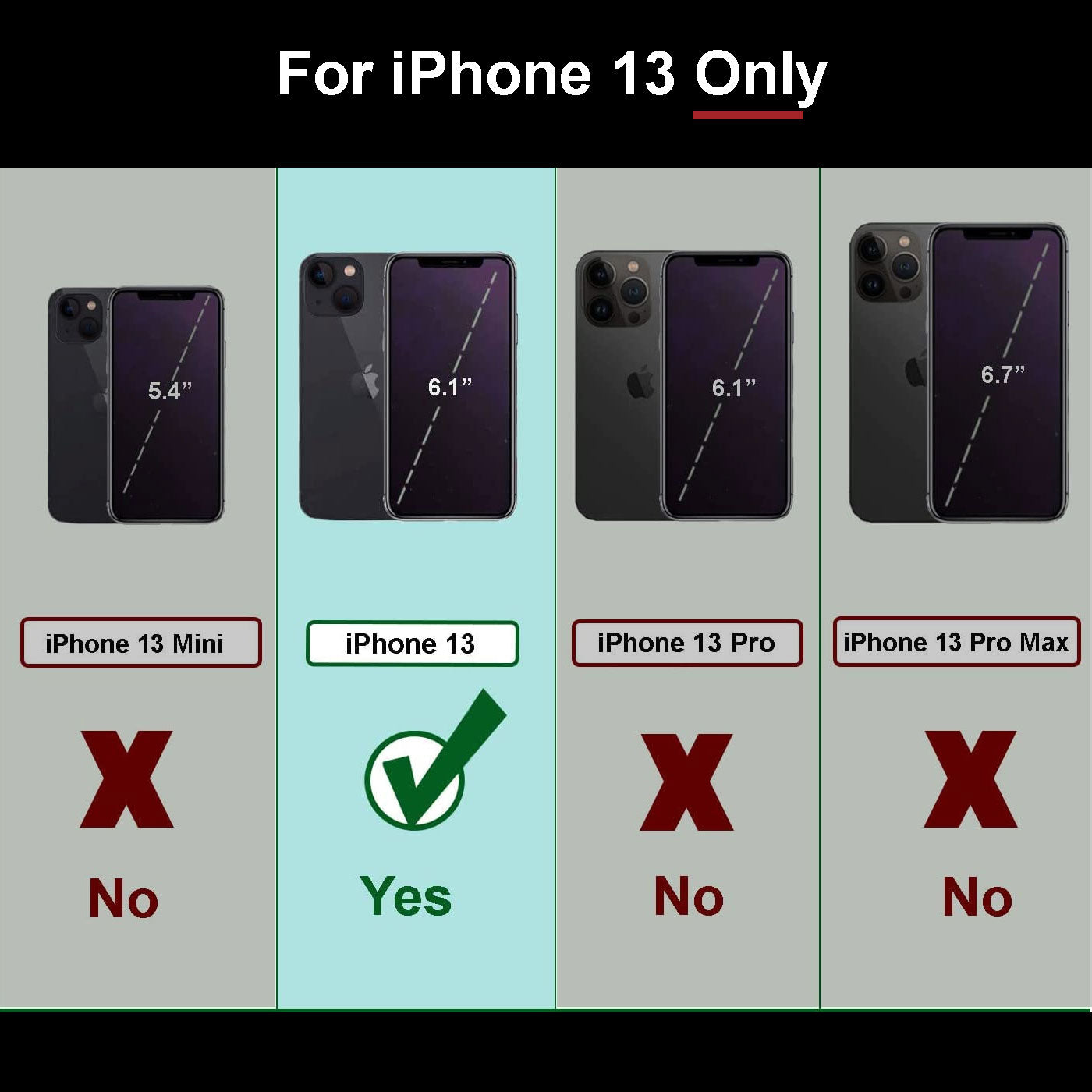 For Iphone 13 Real Wood Hybrid Case w/ Inner TPU - Bamboo