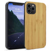 For Iphone 12 Pro Max Real Wood Hybrid Case w/ Inner TPU - Bamboo