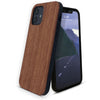 For Iphone 12  / 12 Pro / 12 Pro Max / 12 Mini Real Wood Hybrid Case w/ Inner TPU - Rosewood