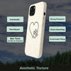 For Iphone 13 - Naturally Speckled Dog Paw W/ Heart (Black)