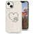 For Iphone 14 - Naturally Speckled Dog Paw W/ Heart (Black)