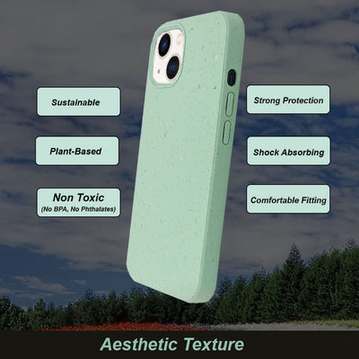 For Iphone 13 Plant Based Naturally Speckled Case - Green