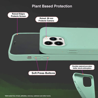 For Iphone 14 Pro Max Plant Based Naturally Speckled Case - Green