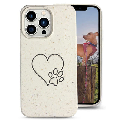 For Iphone 13 Pro - Love My Dog Paw W/ Heart (Black)