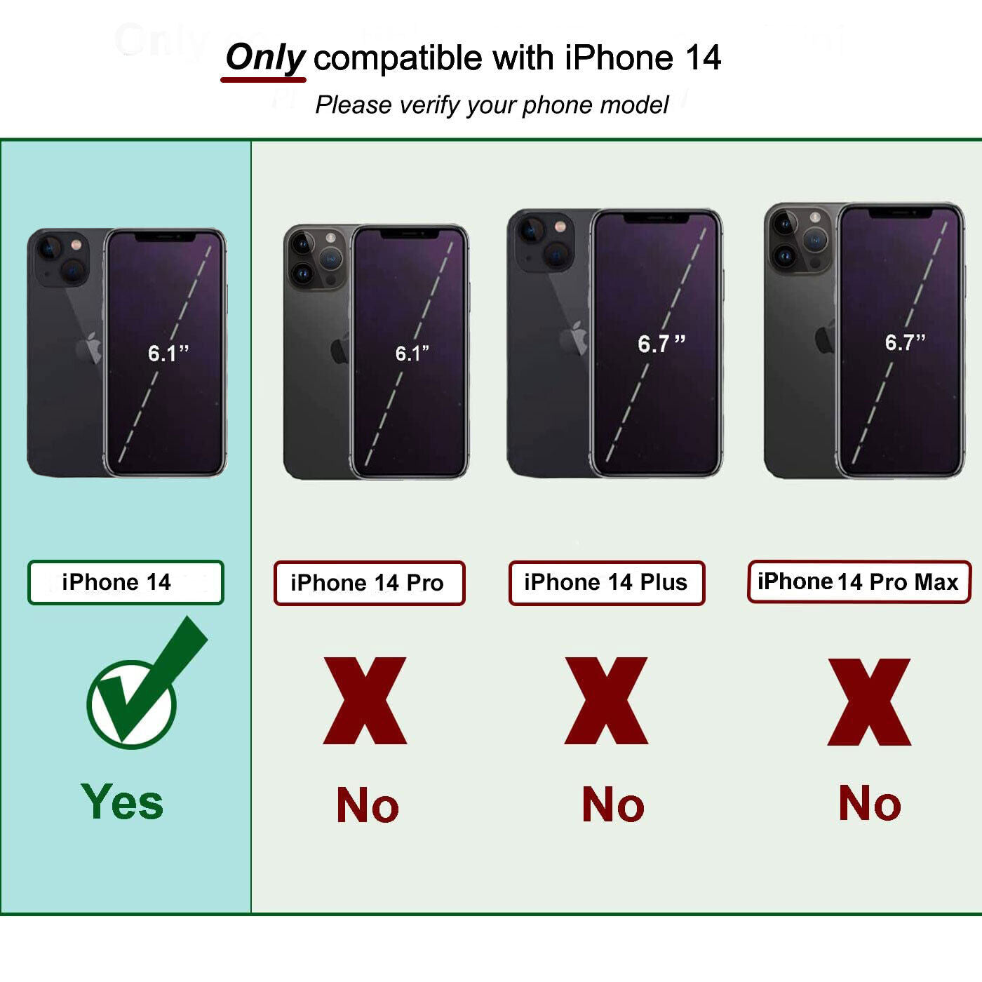 For Iphone 14 Real Wood Hybrid Case w/ Inner TPU - Walnut