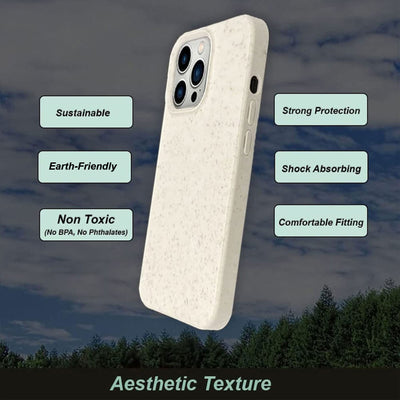 For Iphone 14 Pro Plant Based Naturally Speckled Case - Ivory