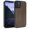 For Iphone 12  / 12 Pro / 12 Pro Max Real Wood Hybrid Case w/ Inner TPU - Walnut