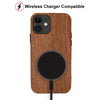 For Iphone 12  / 12 Pro / 12 Pro Max / 12 Mini Real Wood Hybrid Case w/ Inner TPU - Rosewood