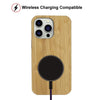 For Iphone 13 Pro Real Wood Hybrid Case w/ Inner TPU - Bamboo